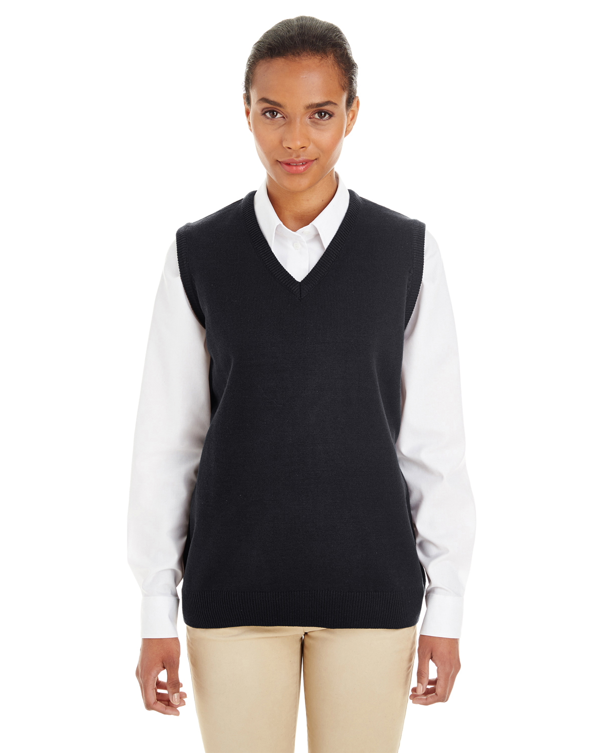 Harriton M415W - Ladies' Pilbloc™ V-Neck Sweater Vest