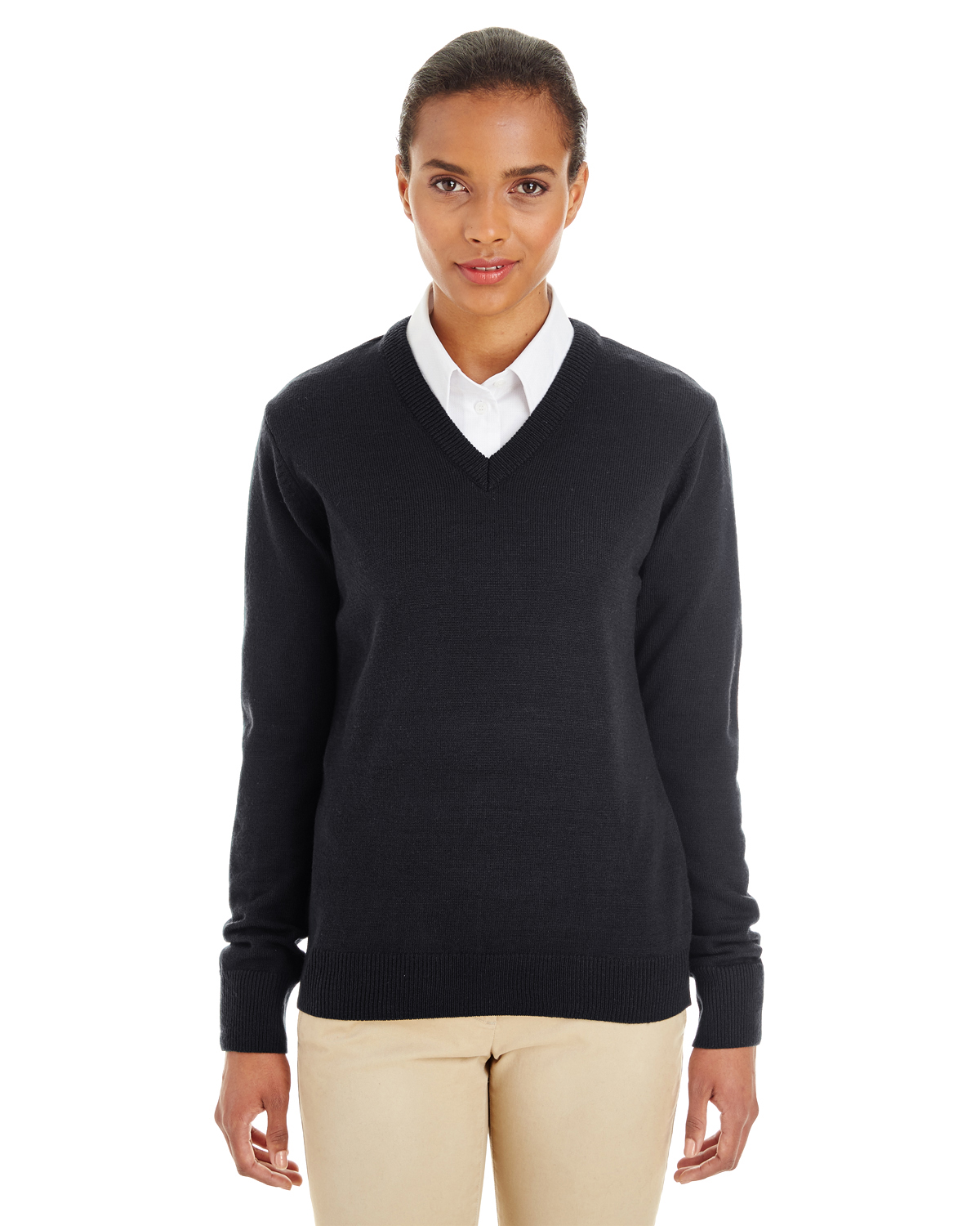 Harriton M420W - Ladies' Pilbloc™ V-Neck Sweater