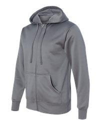 Independent Trading Co. EXP444PZ - Poly Tech Hooded Full Zip Sweatshirt