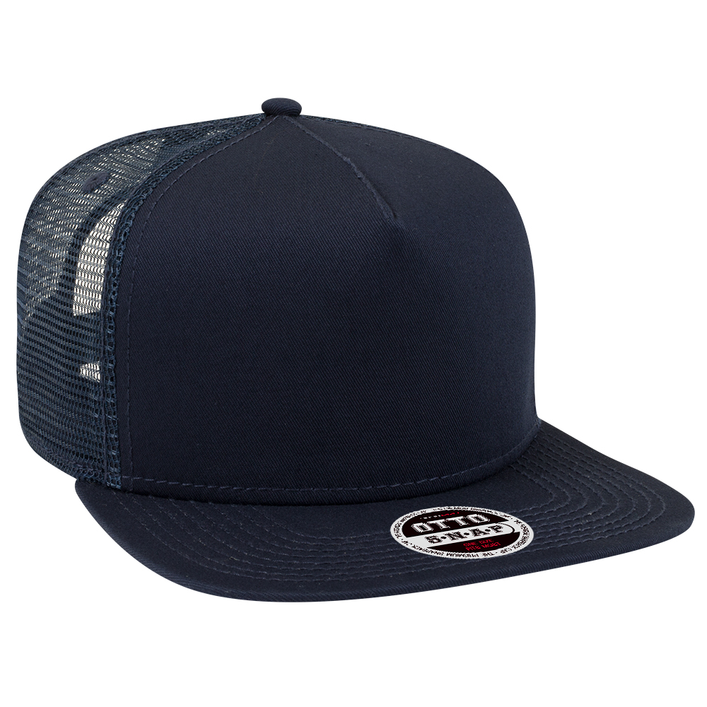 OTTOCAP 164-1217 - Superior Cotton Twill Square Flat Visor Mesh Back Snapback Hat
