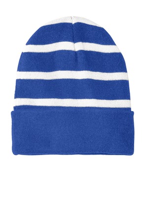 Sport-Tek® STC31 - Striped Beanie with Solid Band