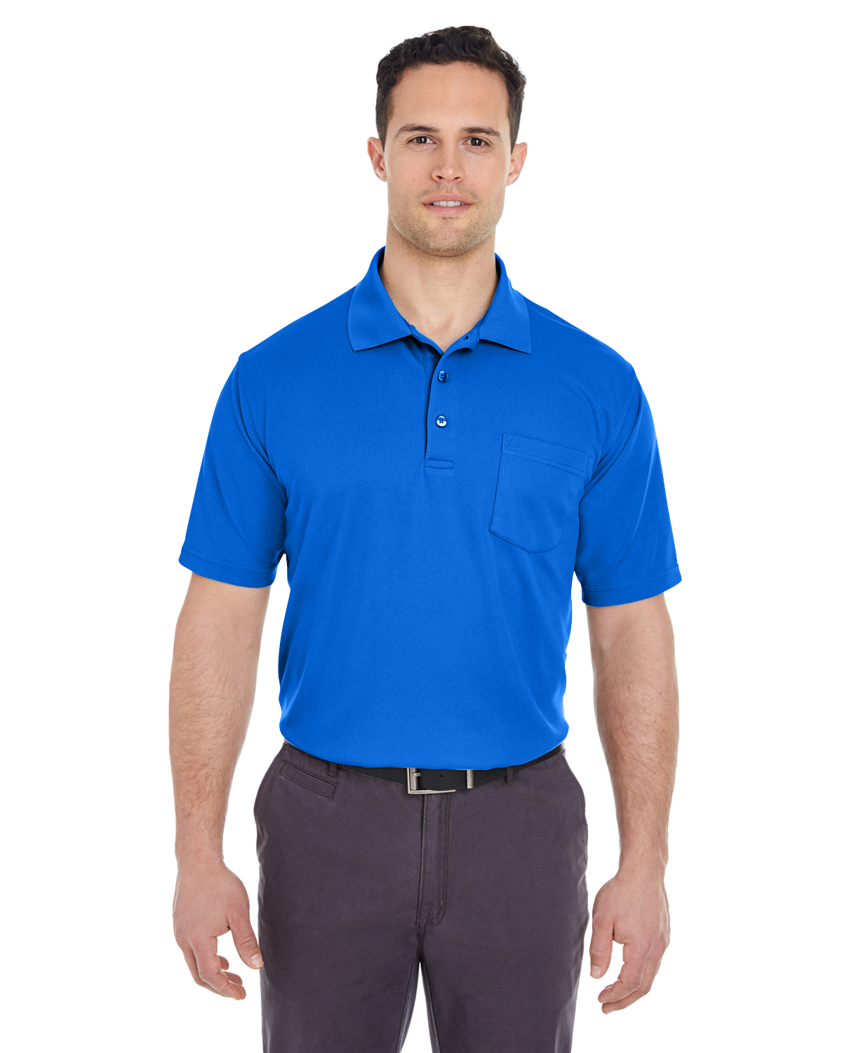 Ultra Club 8210P - Adult Cool & Dry Mesh Pique Polo with Pocket