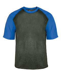 Badger Sport 4341 - Adult Pro Heather Colorblock Short-Sleeve T-Shirt