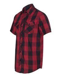 Burnside 9203 Drop Ship - Buffalo Plaid Short Sleeve Shirt