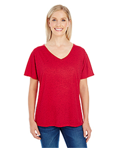 Threadfast Apparel 203FV - Ladies' Triblend Fleck Short-Sleeve V-Neck T-Shirt