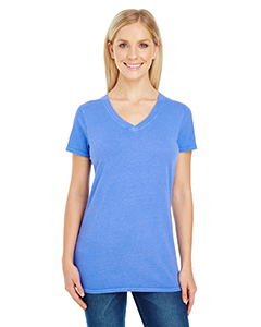 Threadfast Apparel 230B - Ladies' Pigment Dye Short-Sleeve V-Neck T-Shirt