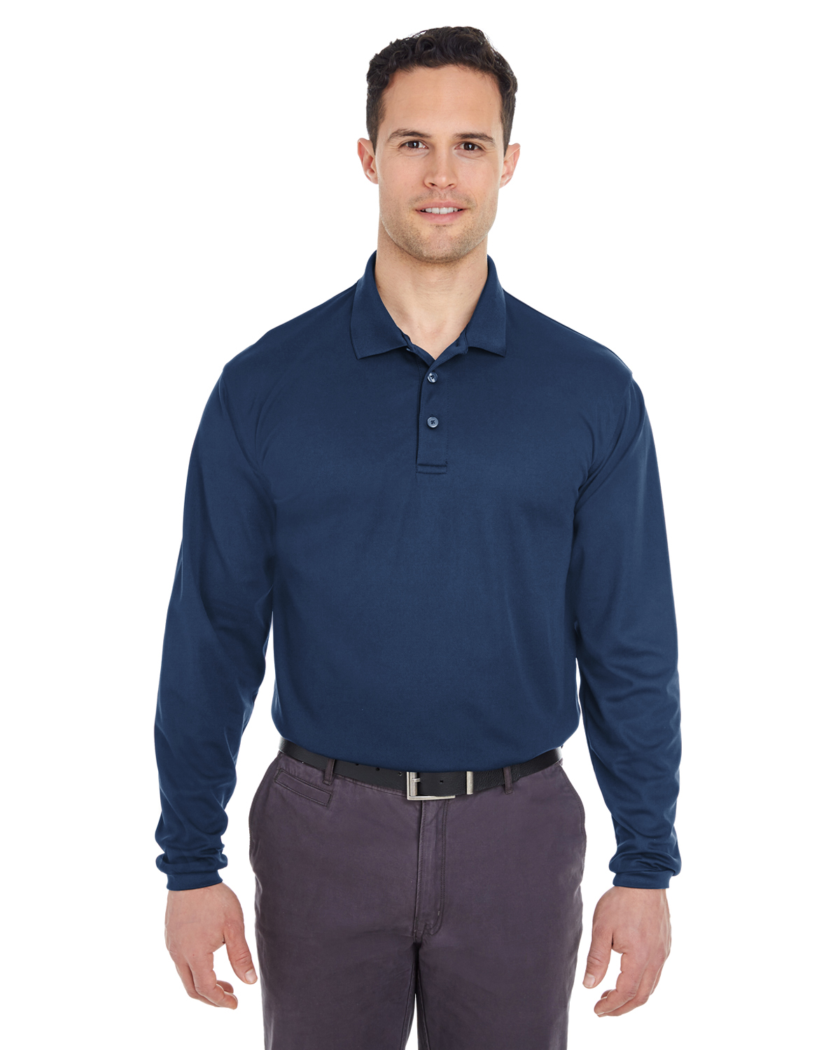 Ultra Club 8210LS - Adult Cool & Dry Long-Sleeve Mesh Pique Polo