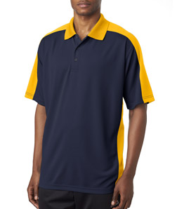 UltraClub 8447 - Adult Cool & Dry Stain Release 2 Tone Performance Polo