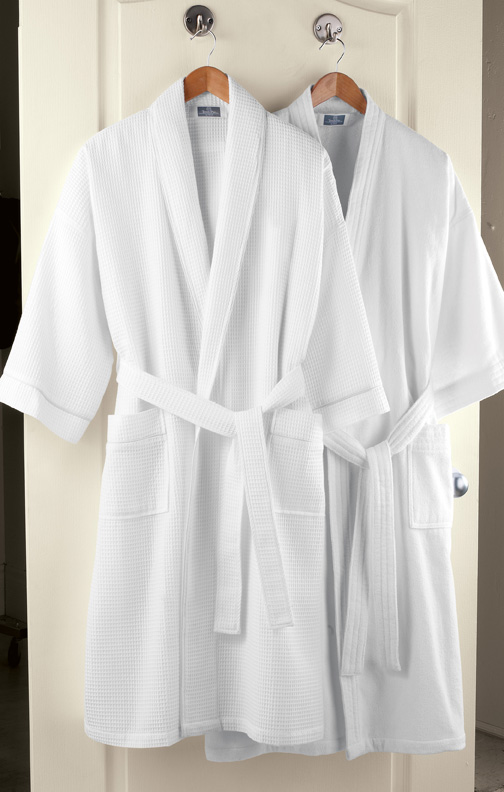 Anvil T250  Deluxe Cotton Waffle Robe with Piping