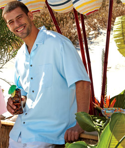 8980 UltraClub Men's Cabana Breeze Camp Shirt