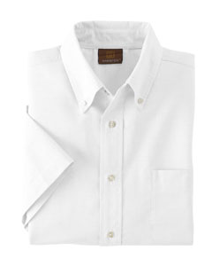 Harriton M600S  Short-Sleeve Oxford with Stain Release