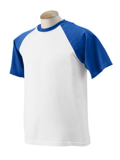 Jerzees 66M  5.6 oz., 50/50 Colorblock Raglan T-Shirt