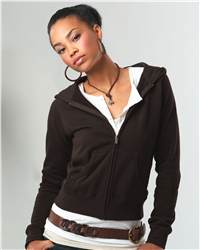 Independent Trading Co. IND25FZ Juniors' Full-Zip Raglan Hooded Sweatshirt
