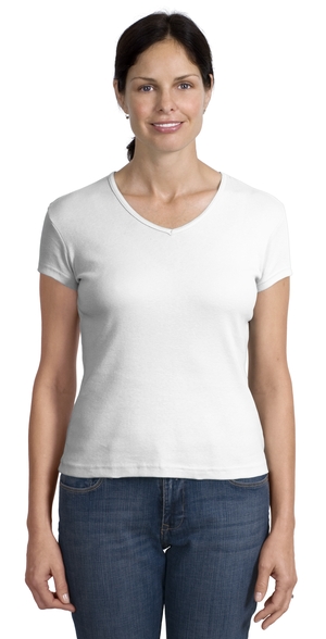   Hanes S22C  Silver for HerClassic Fit V-Neck Tee.
