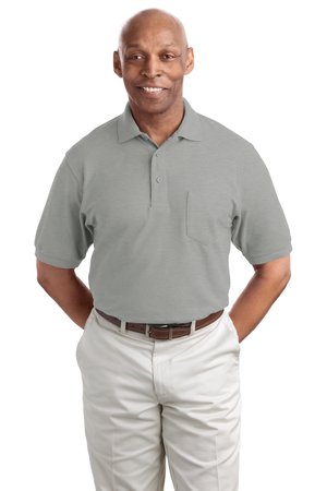 Port Authority Mens Silk Touch Polo with Pocket