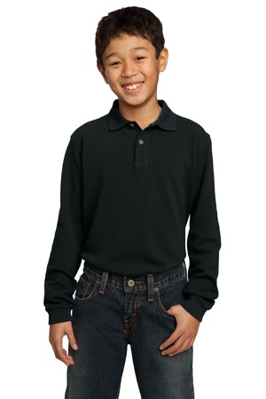 Port Authority® Y320 Youth Long Sleeve Pique Knit Polo