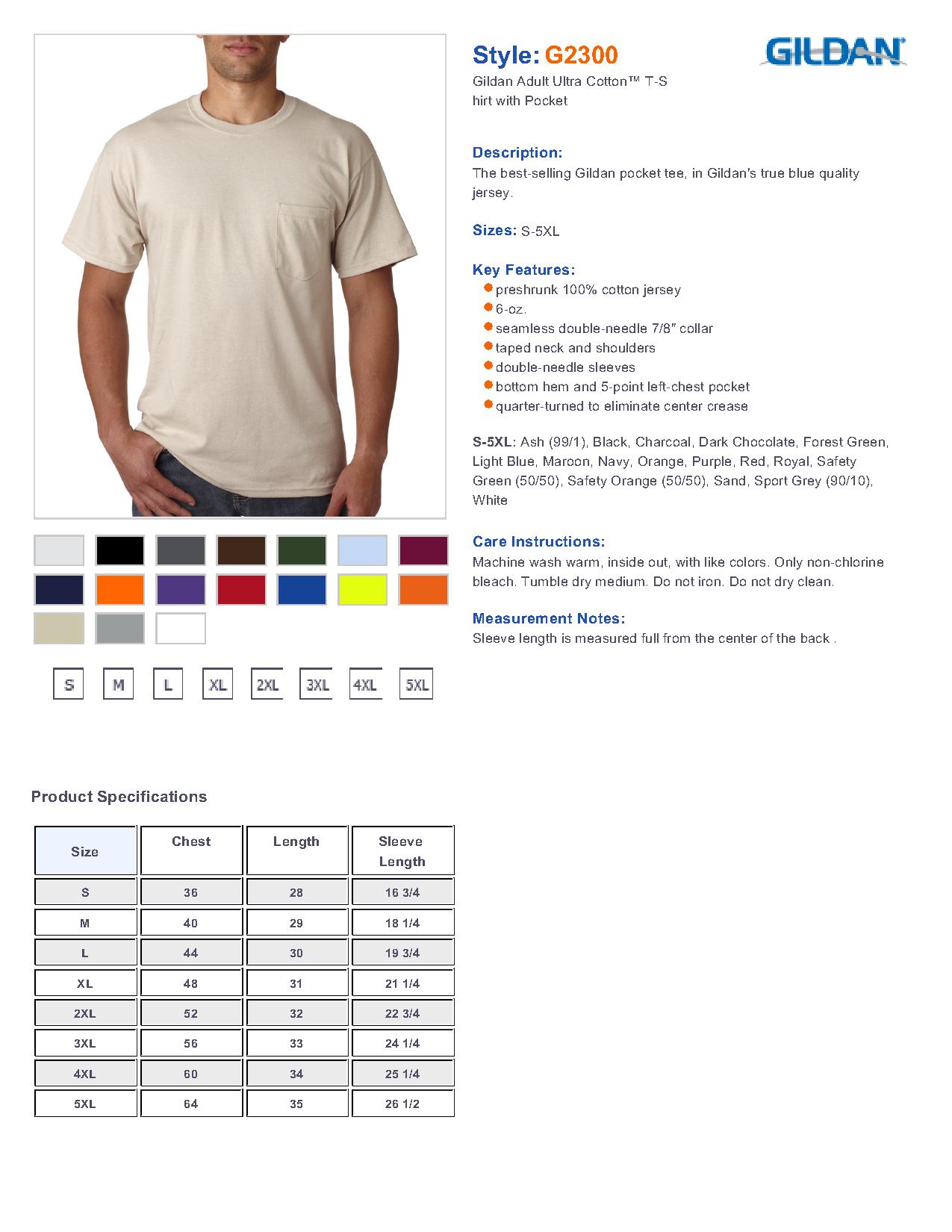 Gildan G2300 - Adult Ultra Cotton $6.08 - Men's T-Shirts