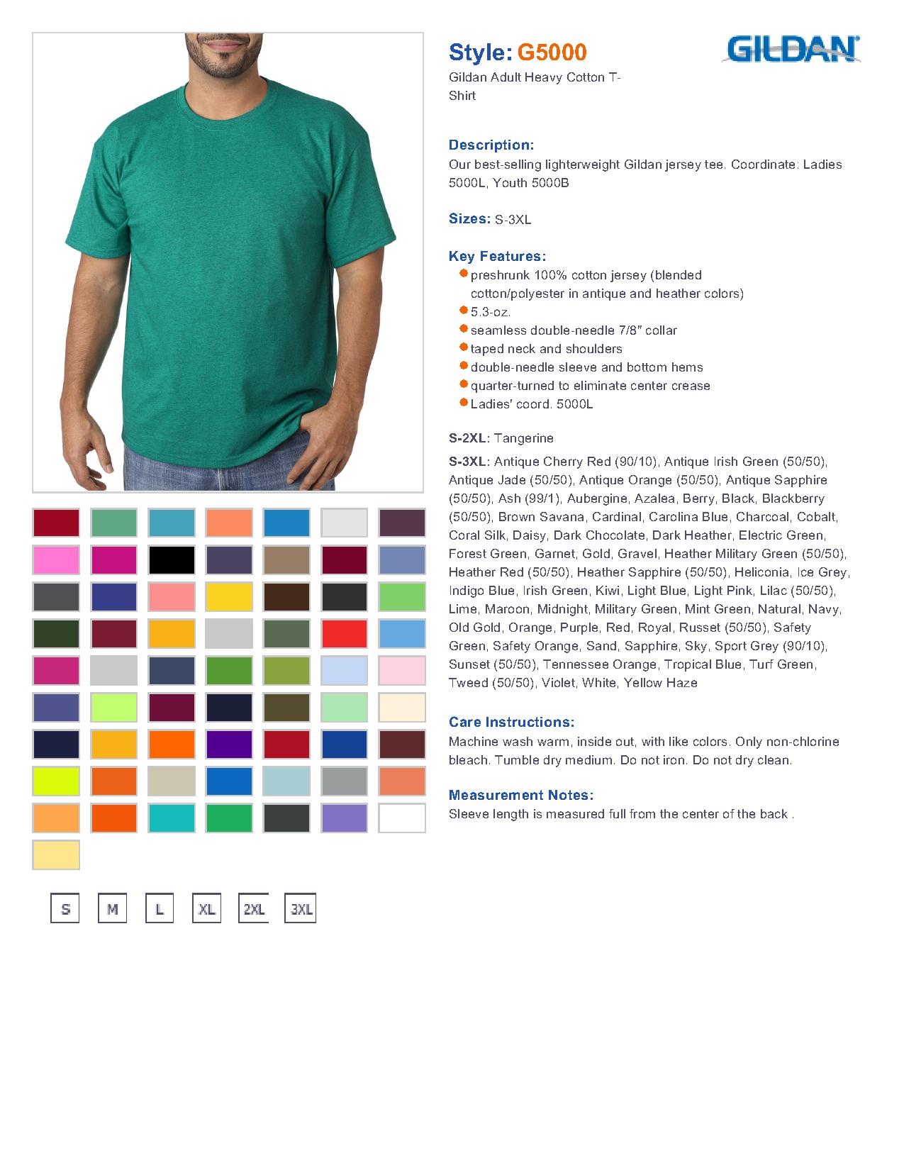 Gildan G5000 - Adult Heavy Cotton T-Shirt $2.10 - Men's T-Shirts
