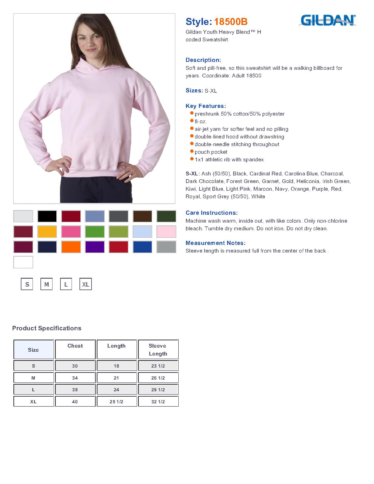 Gildan 18500B Youth Heavy Blend Sweatshirt $14.70 - Youth's Fleece