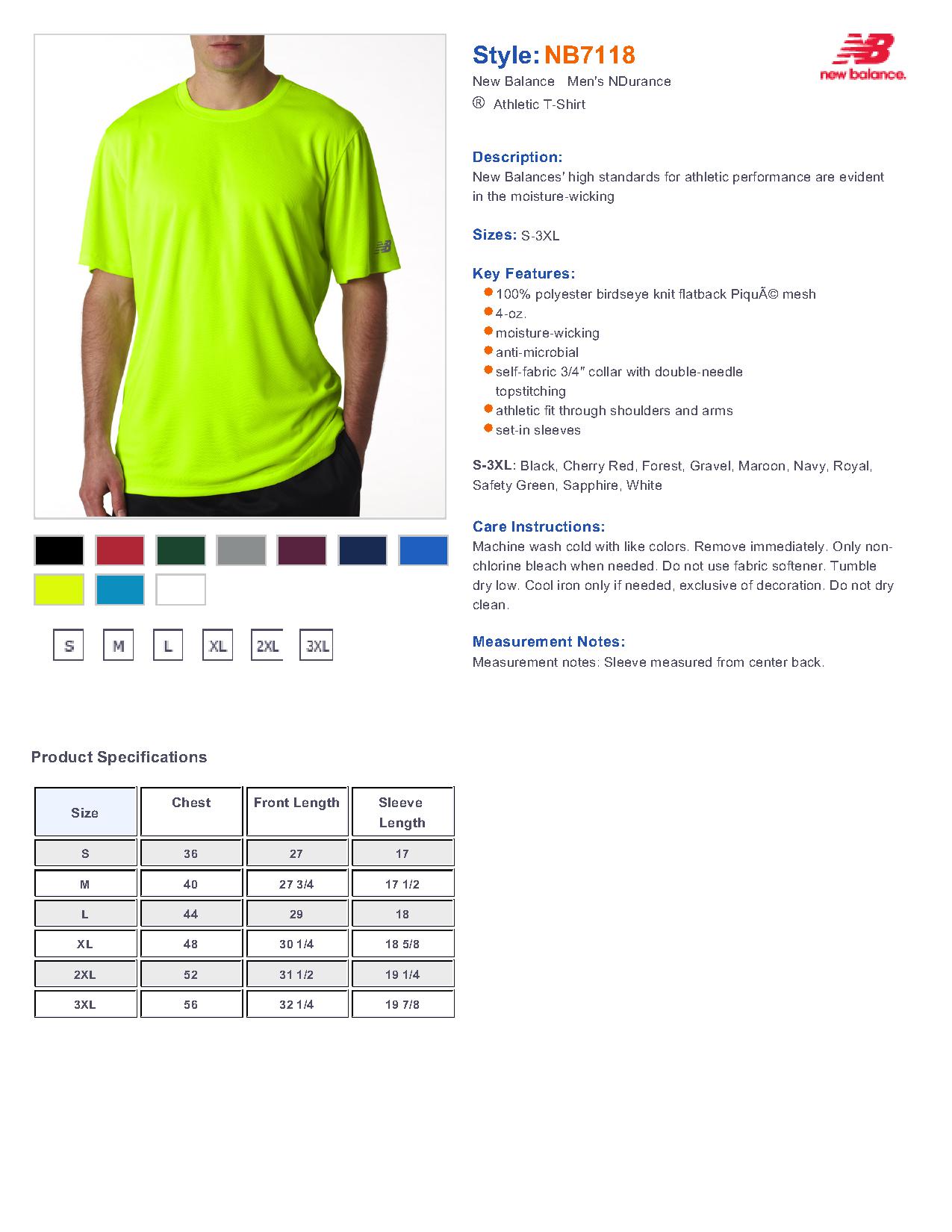 New Balance NB7118 - Men's Ndurance Athletic T-Shirt $7.01 - Men's T-Shirts