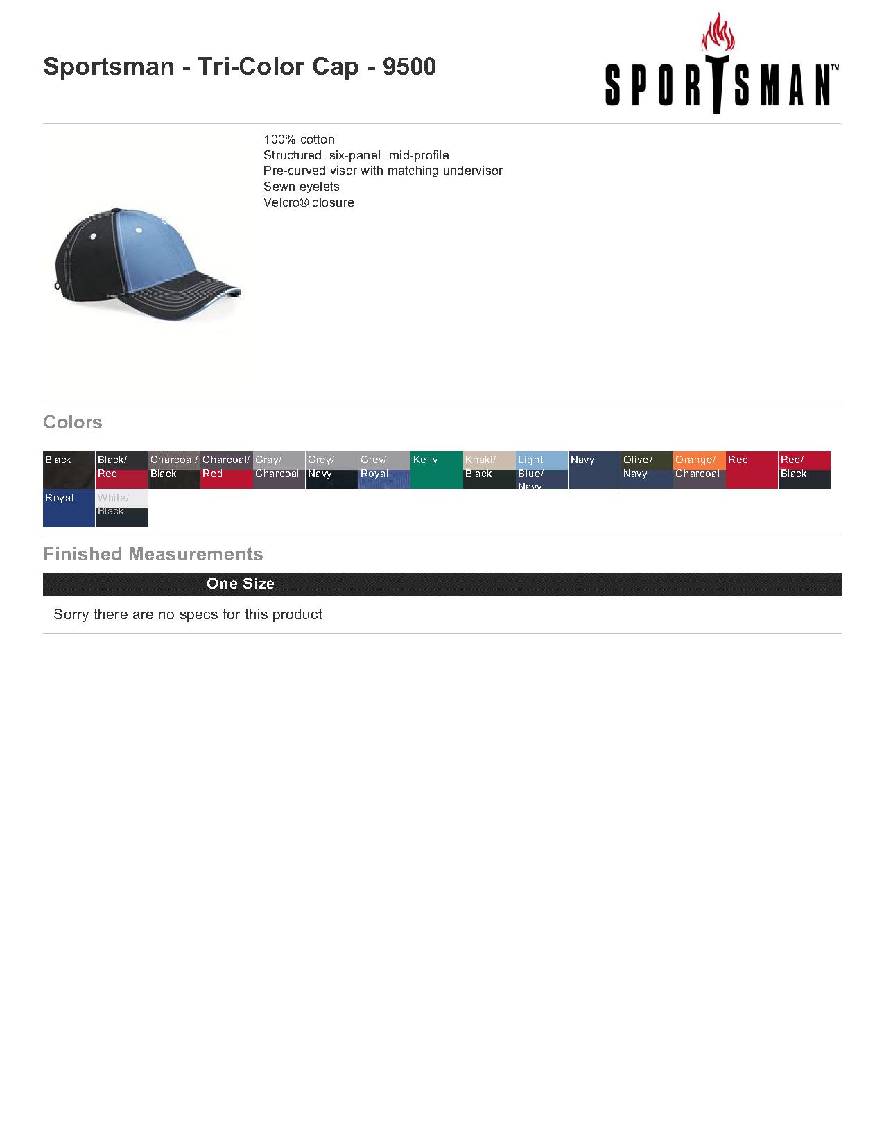 Sportsman 9500-Achiever Cap $5.51 - Headwear