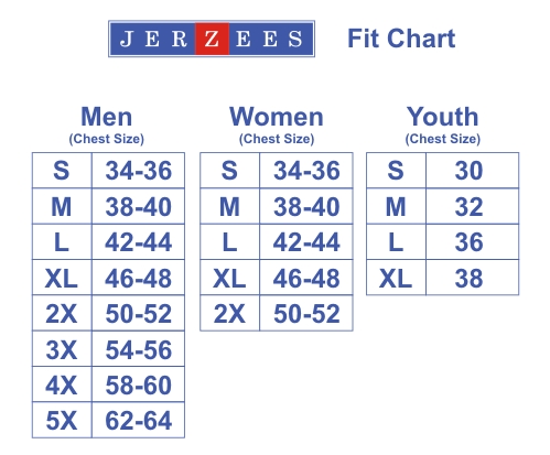 Jerzees Nublend Size Chart