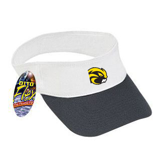 custom design of OTTO Flex stretchable brushed cotton twill two tone color sun visors