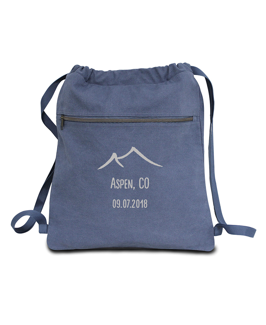 custom design of Liberty Bags 8877 - Pigment Dyed Premium 12 Ounce Canvas Drawstring Bag